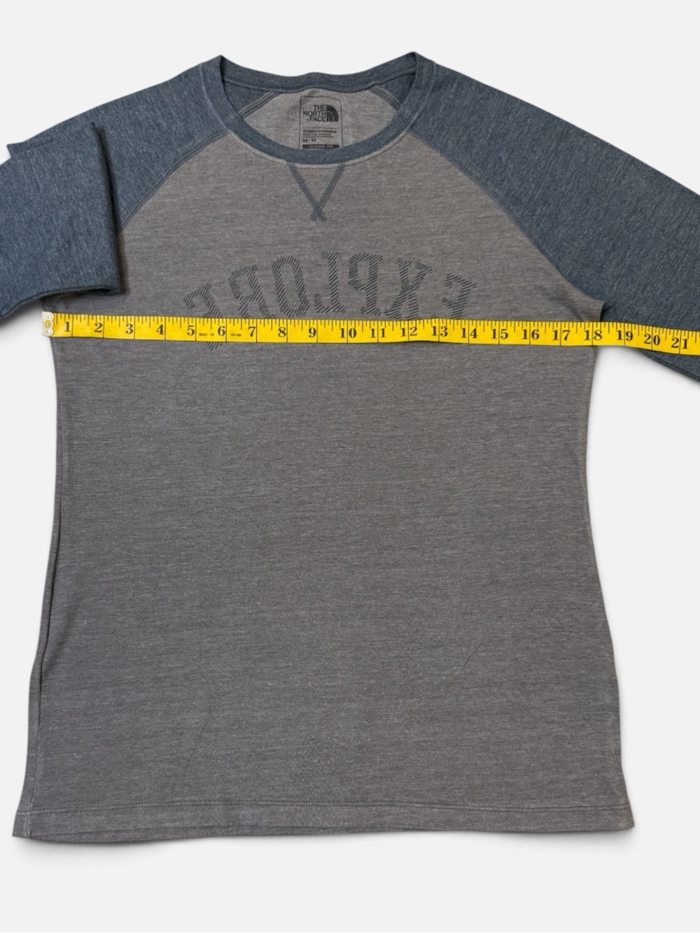 The North Face Explore 3/4 Sleeve Raglan Tee Gray Blue Women’s M - Picture 5 of 7